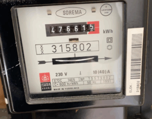 Enkele analoge ferraris meter